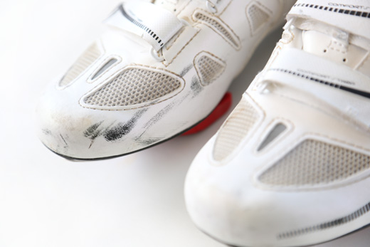 how to clean black marks off white shoes