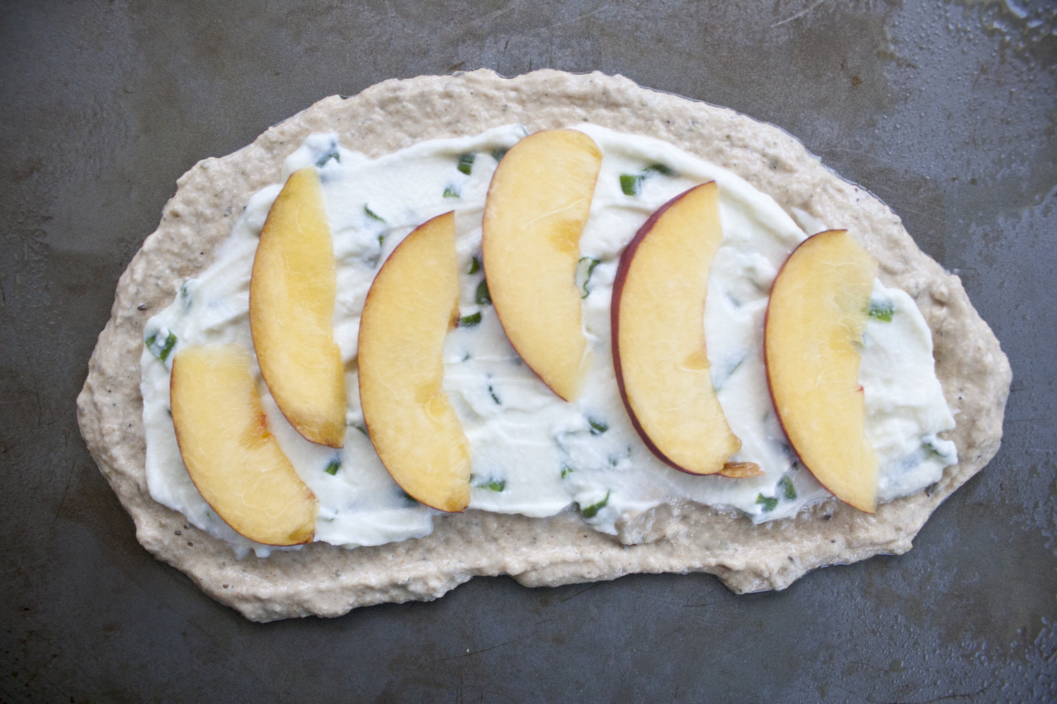 Rustic Ricotta & Pear pizza