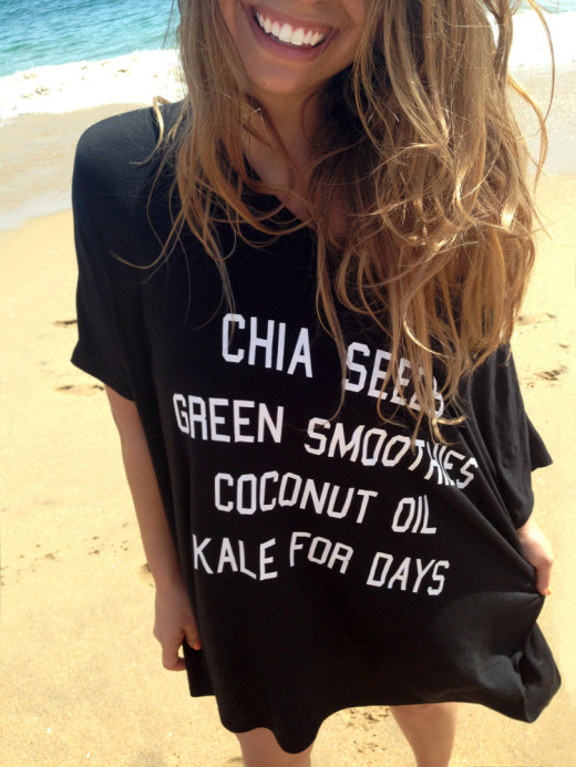 Health nut shirt_chia seeds green smoothies coconut oil kale for days t shirt