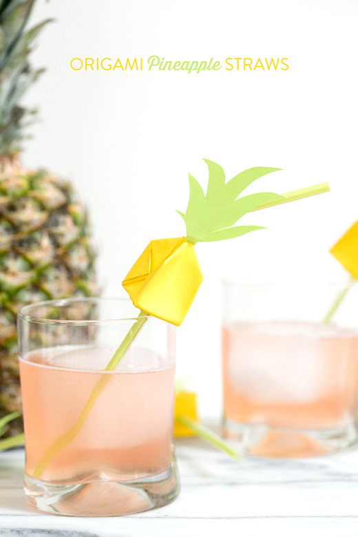 Origami-Pineapple-Straws