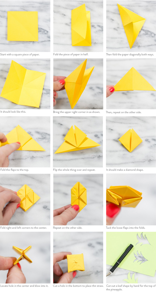 Pineapple-Straw-Origami-Step-by-Step-Instructions