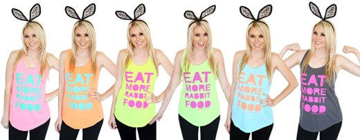 Eat-More-Rabbit-Food-Neon-Racerback-Tanks