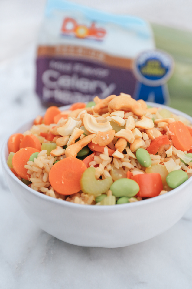 Cashew Ginger Brown Rice Bowl with Dole Premium Celery Hearts - Eat ...